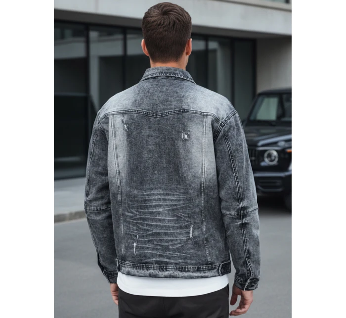 Pánská džínová bunda černá FashionStreet TX4689