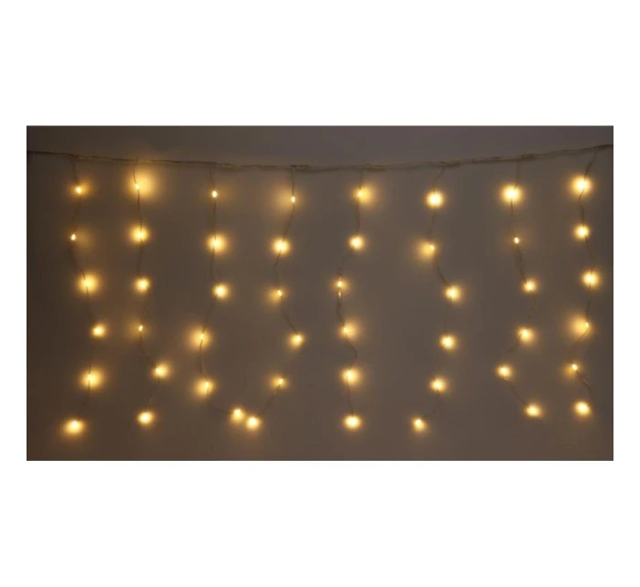 VÁNOČNÍ STROMEK SVĚTLA VENKOVNÍ/VNITŘNÍ SVĚTELNÝ ZÁVĚS 120 VEDL 300X60CM S DÁLKOVÝM OVLÁDÁNÍM TEPLÁ BÍLÁ