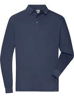 Daiber JN 1842 Pánské pracovní piqué polo s dlouhým rukávem 02.1842 navy