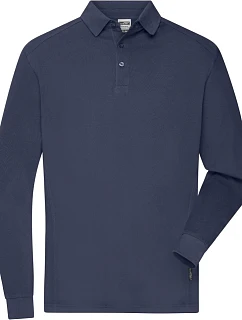 Daiber JN 1842 Pánské pracovní piqué polo s dlouhým rukávem 02.1842 navy