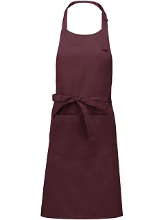Kariban K 885 Zástěra s laclem 20.K885 wine