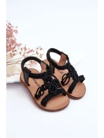 Dětské pletené nazouvací sandály Černe Tracy Dětské pletené nazouvací sandály Černe Tracy