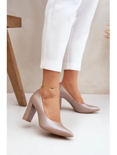 Saténové lodičky Lewski Shoes model 21682406 Béžové - Boto