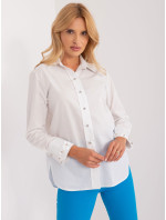 Bílá bavlněná košile s ozdobným límečkem