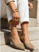 Baleriny damskie w khaki model 22014022 - FashionStreet