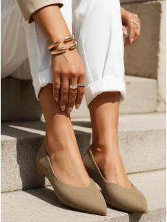Baleriny damskie w khaki model 22014022 - FashionStreet