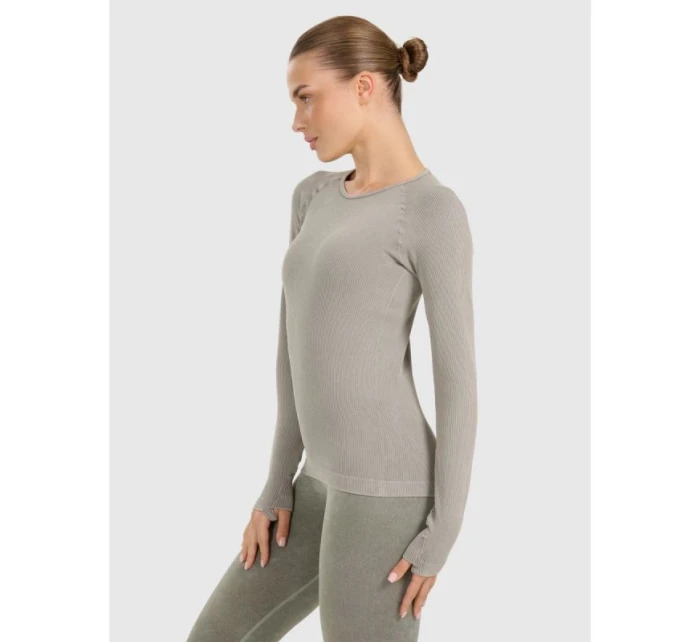 Dámské rychleschnoucí slim tričko na jógu a pilates s dlouhým rukávem 4F 4FWAW25TFLOF429-41A dámské Dámské rychleschnoucí slim tričko na jógu a pilates s dlouhým rukávem 4F 4FWAW25TFLOF429-41A dámské