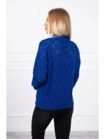 Poloviční rolák s kosočtvercovým vzorem chrpově modrý Poloviční rolák s kosočtvercovým vzorem chrpově modrý