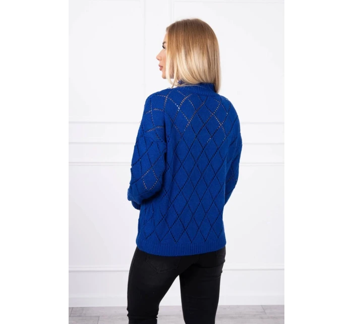 Poloviční rolák s kosočtvercovým vzorem chrpově modrý Poloviční rolák s kosočtvercovým vzorem chrpově modrý