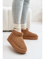 Dámské Velurové Sněhule Na Platformě Camel model 21670462 - Boto Dámské Velurové Sněhule Na Platformě Camel model 21670462 - Boto