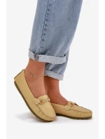 Ploché Kožené Mokasíny S Ozdobou model 21686049 Žluté - S.Barski