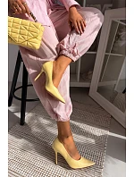 Klasické lakované lodičky z umělé kůže Žluté Odira