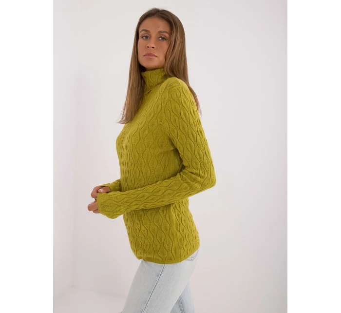Sweter AT SW  oliwkowy model 20479926 - FPrice
