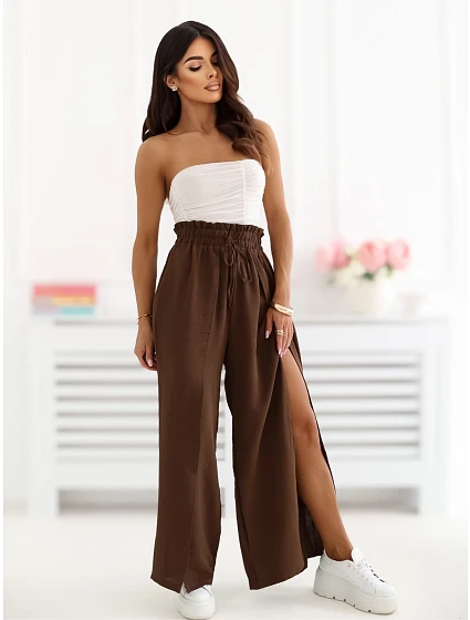 Spodnie CS SP model 22099801 ciemny brązowy - FPrice Spodnie CS SP model 22099801 ciemny brązowy - FPrice