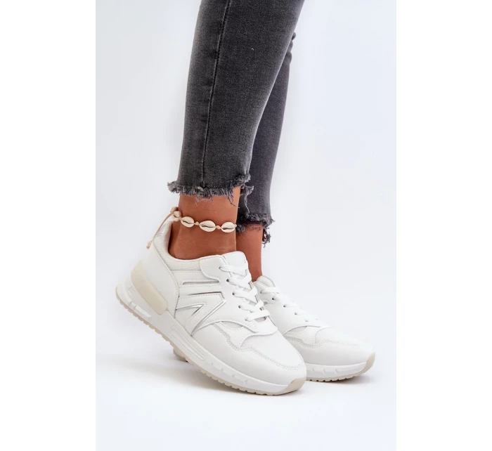 Dámské tenisky vyrobené z eko kůže bílé Vinelli