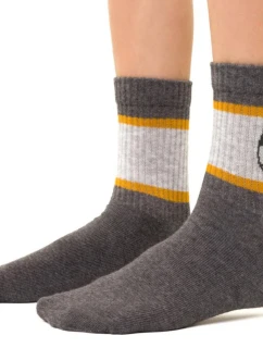 Chlapecké vzorované ponožky 014 MELANGE GREY 26-28