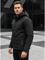 Pánská zimní bunda s kapucí černá model 21995627 - Dstreet Pánská zimní bunda s kapucí černá model 21995627 - Dstreet