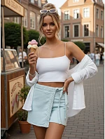 Dámská modrá džínová sukně-šortky FashionStreet SY0513