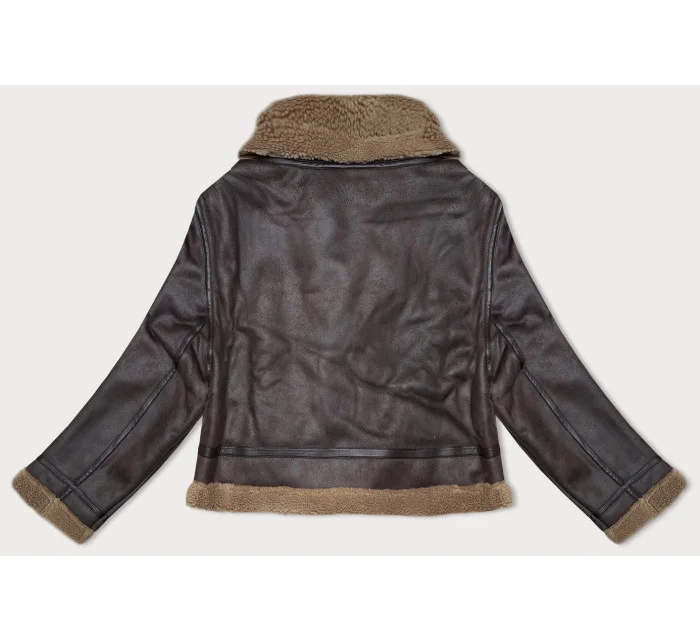 Hnědý krátký dámský kožich Ann Gissy (AG9-9006)