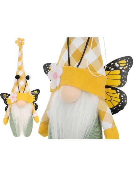 GHOST GNOM MOTHER ŽLUTÁ 25CM JARNÍ DEKORACE dětské