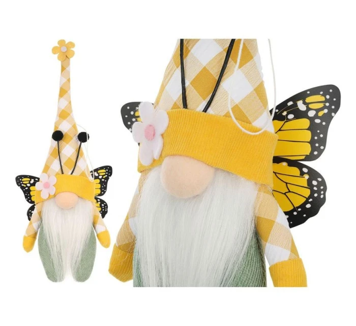 GHOST GNOM MOTHER ŽLUTÁ 25CM JARNÍ DEKORACE dětské