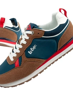 sportovní obuv pánské tenisky módní pohodlné model 22072316 tmavě modré hnědé - Lee Cooper