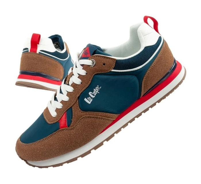 sportovní obuv pánské tenisky módní pohodlné model 22072316 tmavě modré hnědé - Lee Cooper