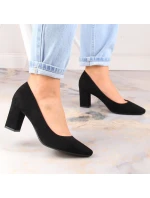 Sergio Leone W SK403A černé semišové lodičky na jehlovém podpatku