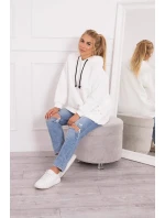 Zateplená mikina se zapínáním na druky ecru Zateplená mikina se zapínáním na druky ecru