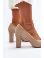 model 21652560 Velurové lodičky na podpatku se srdcem cappuccino - Zazoo model 21652560 Velurové lodičky na podpatku se srdcem cappuccino - Zazoo