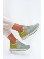 Kožené Sportovní Boty S Dámské  Zelené model 21691280 - VINCEZA