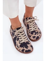 Dámské semišové barefoot tenisky s pruhy model 21703091 - Zazoo