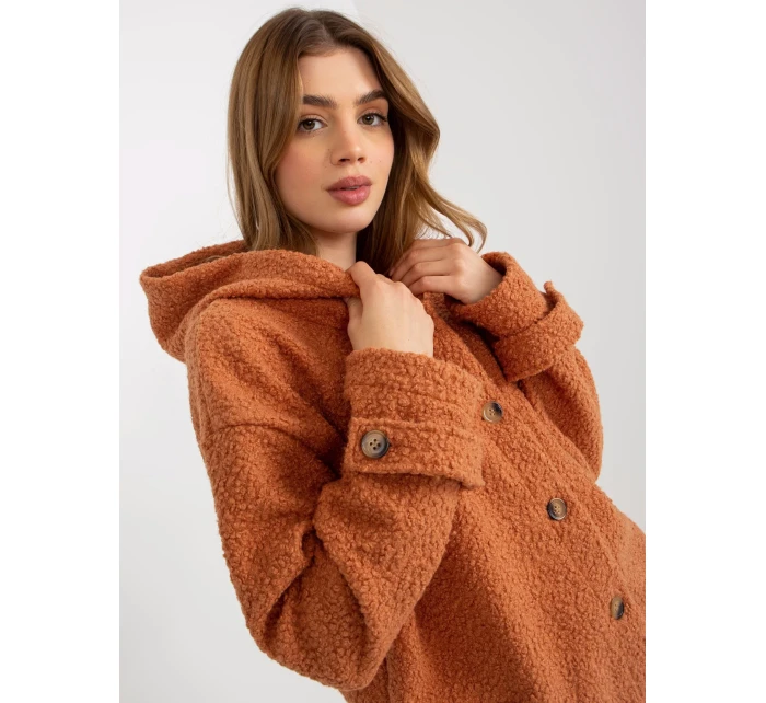 Dámský kabát RV PL 8449.98P tmavě oranžový Dámský kabát RV PL 8449.98P tmavě oranžový