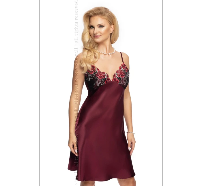 Dámská noční košilka Elodie Vínová vzor - Irall Dámská noční košilka Elodie Vínová vzor - Irall