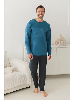 3672 Pánské dlouhé pyžamo RAFAEL S–2XL