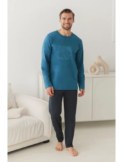 3672 Pánské dlouhé pyžamo RAFAEL S–2XL