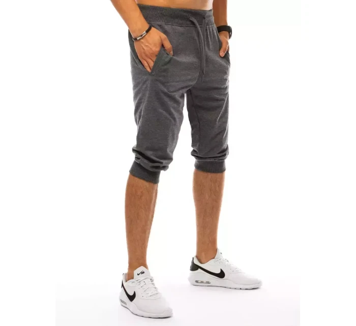 Pánské tmavě šedé teplákové kraťasy FashionStreet SX1533