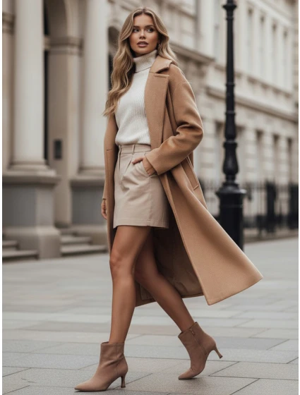 Dámské semišové béžové boty FashionStreet ZY1166