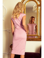 Dámské midi šaty v barvě lila se střihem model 9002298 - numoco