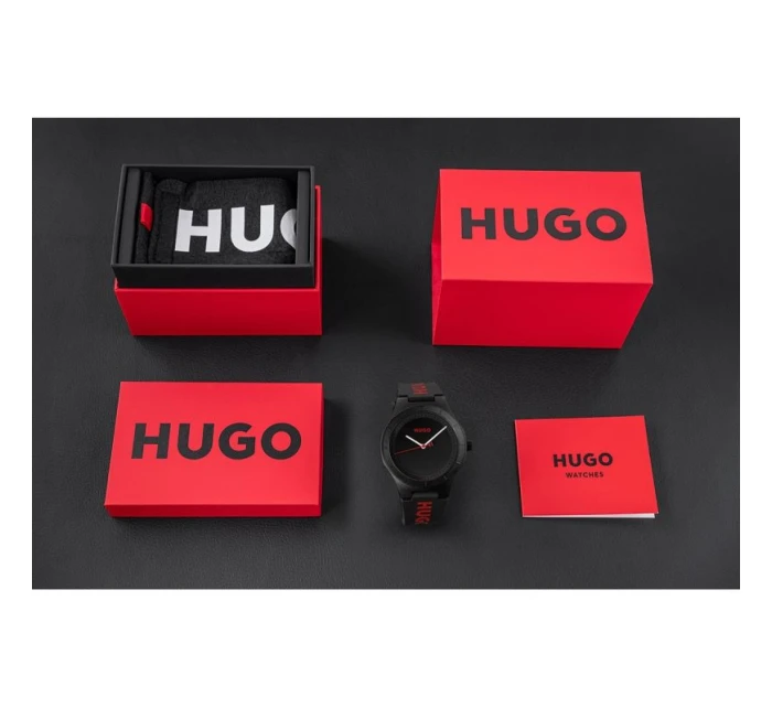 HUGO Lit For Him Pánské hodinky černé 1530343 + BOX