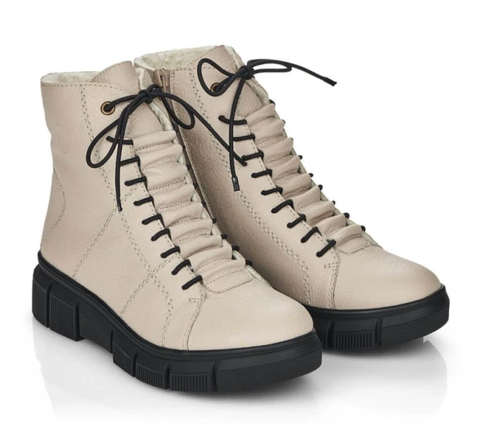 Rieker W X3428 béžové zateplené boty
