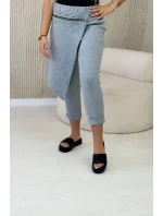 Punto Milano Zimní kalhoty s ozdobným zipem šedý Punto Milano Zimní kalhoty s ozdobným zipem šedý