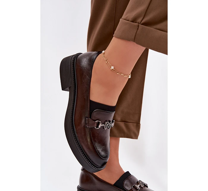 Kožené dámské mokasiny s ozdobným detailem Vinceza 39985 Čokoládové Kožené dámské mokasiny s ozdobným detailem Vinceza 39985 Čokoládové