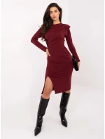 Sukienka IT SK bordowy model 21724537 - FPrice Sukienka IT SK bordowy model 21724537 - FPrice