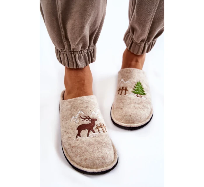 Domácí pantofle Big Star KK276016 béžová