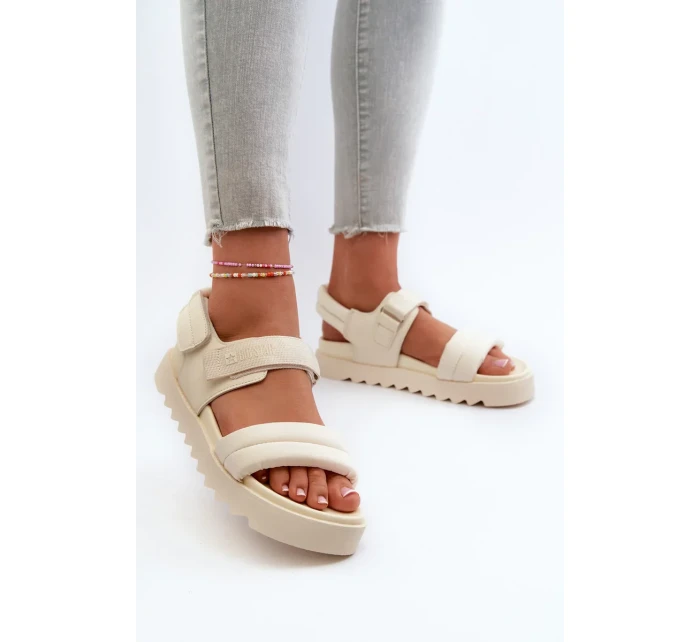 Dámské sandály na platformě Big Star Béžová Dámské sandály na platformě Big Star Béžová