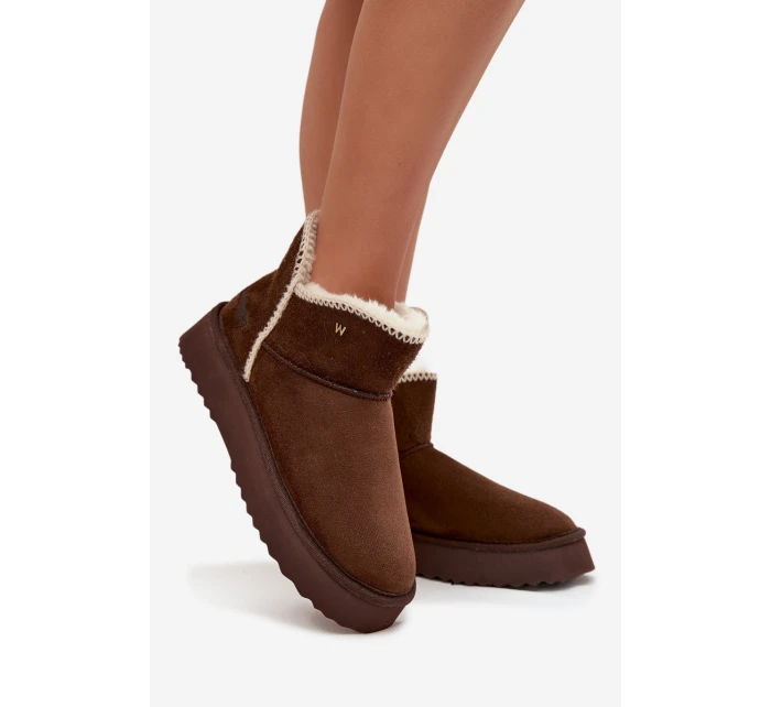 Dámské sněhule Wrangler na platformě – čokoládová Dámské sněhule Wrangler na platformě – čokoládová