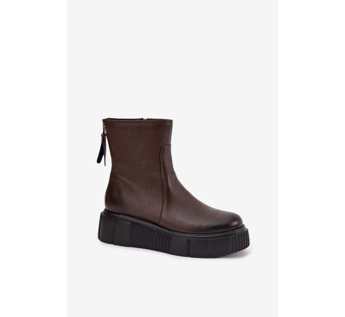 Boty na široké podrážce model 216959 Step in style Boty na široké podrážce model 216959 Step in style