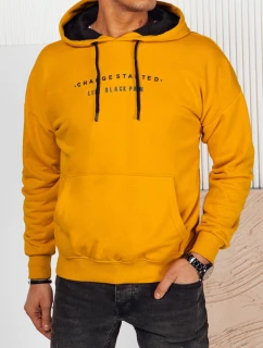 Pánská žlutá mikina s potiskem FashionStreet BX5716