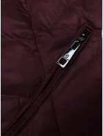 Prošívaná dámská bunda ve vínové bordó barvě pro přechodné období model 21247201 - Glakate